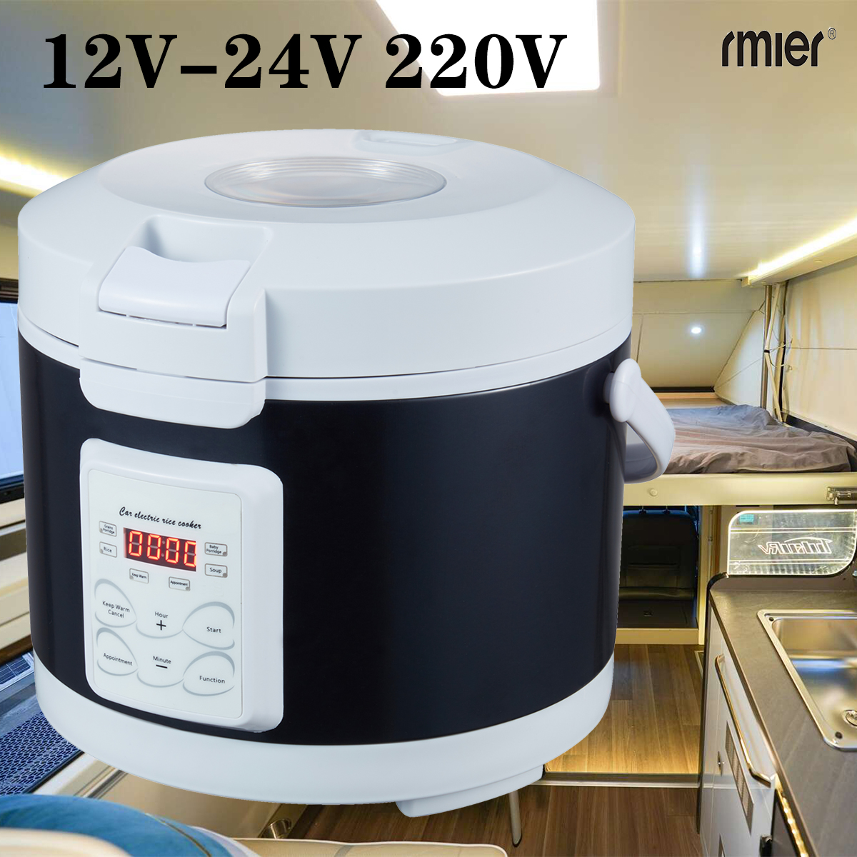 ARIER 12V 24V 220V Mini Rice C - Camping Cooking Menu recension och pris